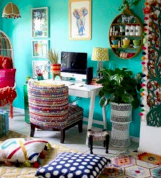 A colorful, plant-filled, bohemian home in Florida