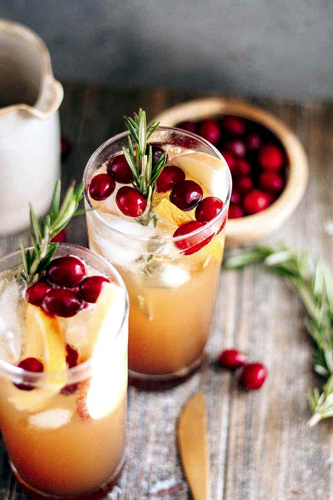 Spiced Rosemary Cranberry Apple Cider by Taavi Moore of Healthie Nut