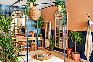 Home office space designed by designer Estelle Bailey-Babenzien for Small/Cool Experience for Apartment Therapy